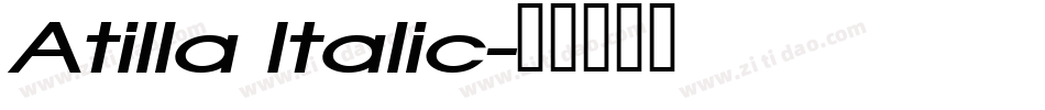 Atilla Italic字体转换